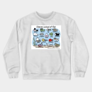 literary school of fish Crewneck Sweatshirt